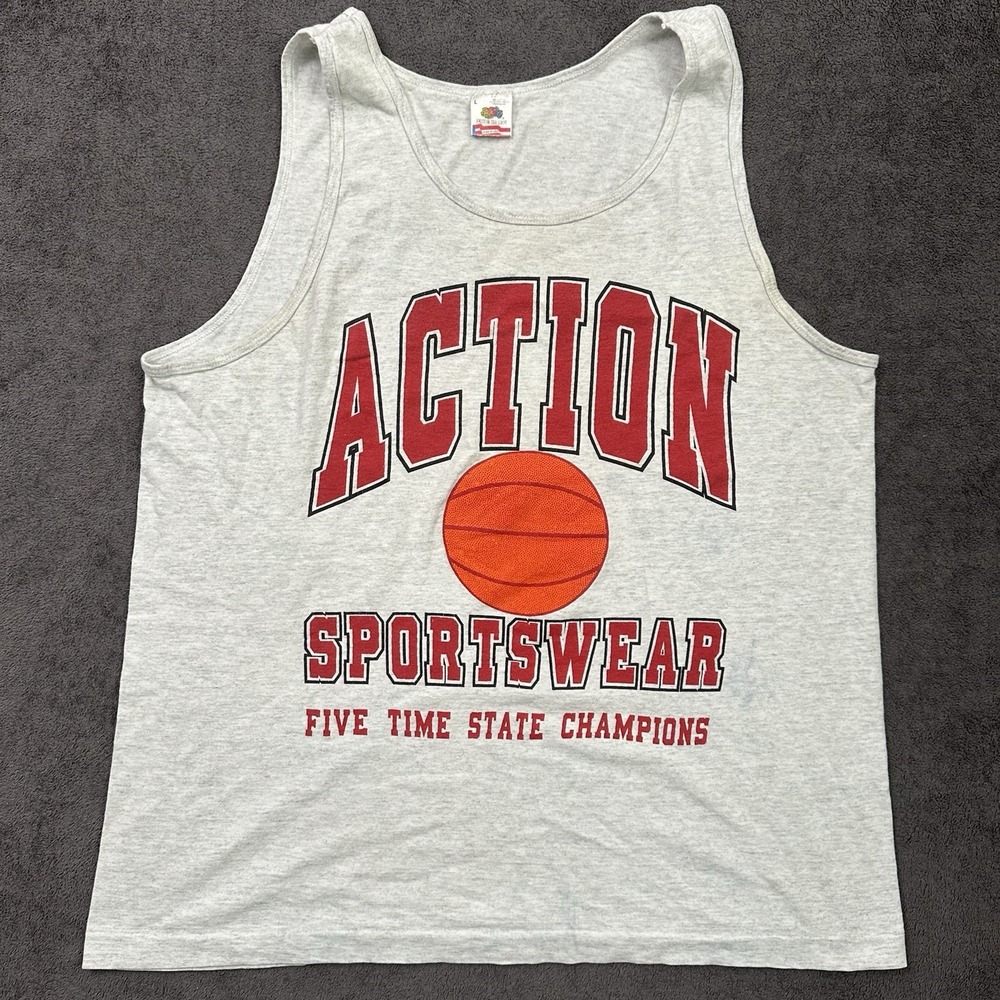 Vintage 5 Time State Champions Tank Top #23 Size Large Basketball Shirt 90s